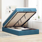 Ottomaanse bed met ruime opbergruimte in zwart materiaal - Donkerblauw / 120 x 200 cm - Bedden & bedframes