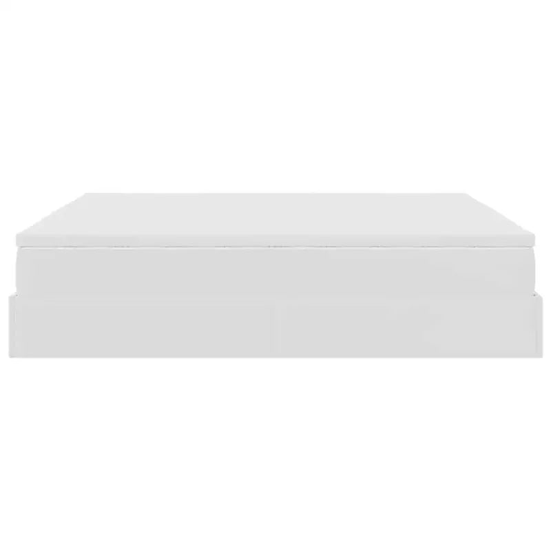 Ottomaanse bed met wit materiaal en ruime opbergruimte - Bedden & bedframes