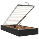 Ottomane bed met zwart materiaal en comfortabele vulling - Bedden & bedframes