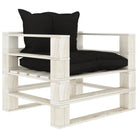 Pallet bank voor tuin en woonkamer met rustieke charme - 1 / Zwart / Wit - Loungebanken