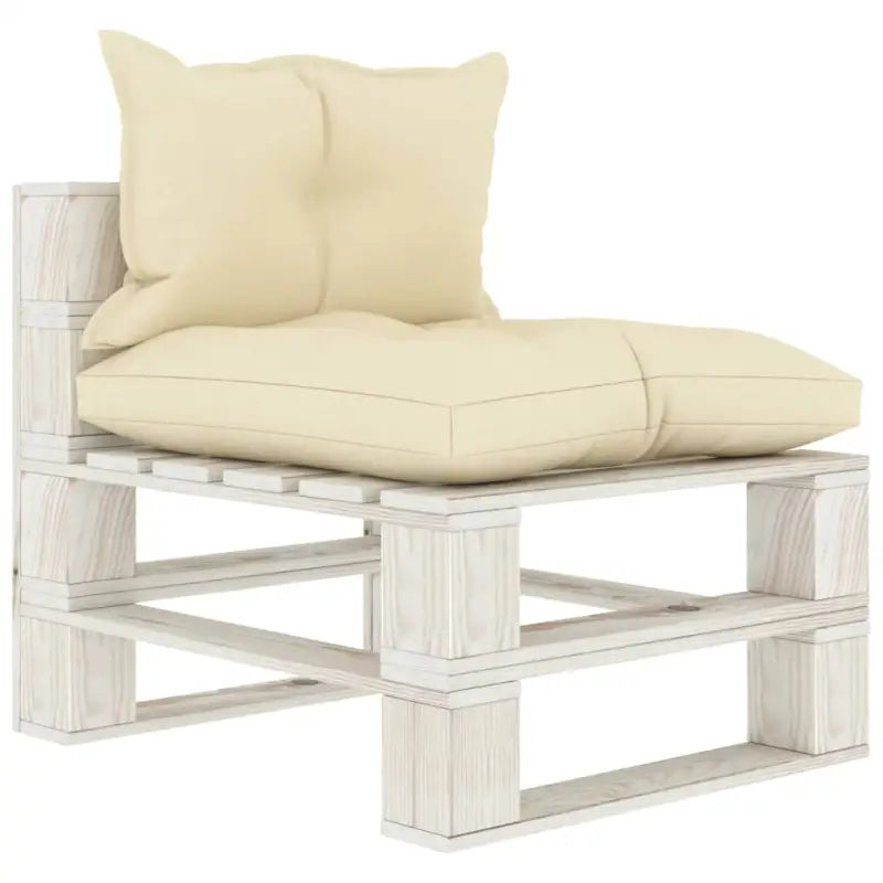 Pallet Loungebank voor terras tuin of woonkamer - 1 / Crème / Wit - Loungebanken