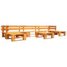 Pallet Loungeset van Geïmpregneerd Grenenhout voor Buitenplezier - Honingbruin - Tuinsets