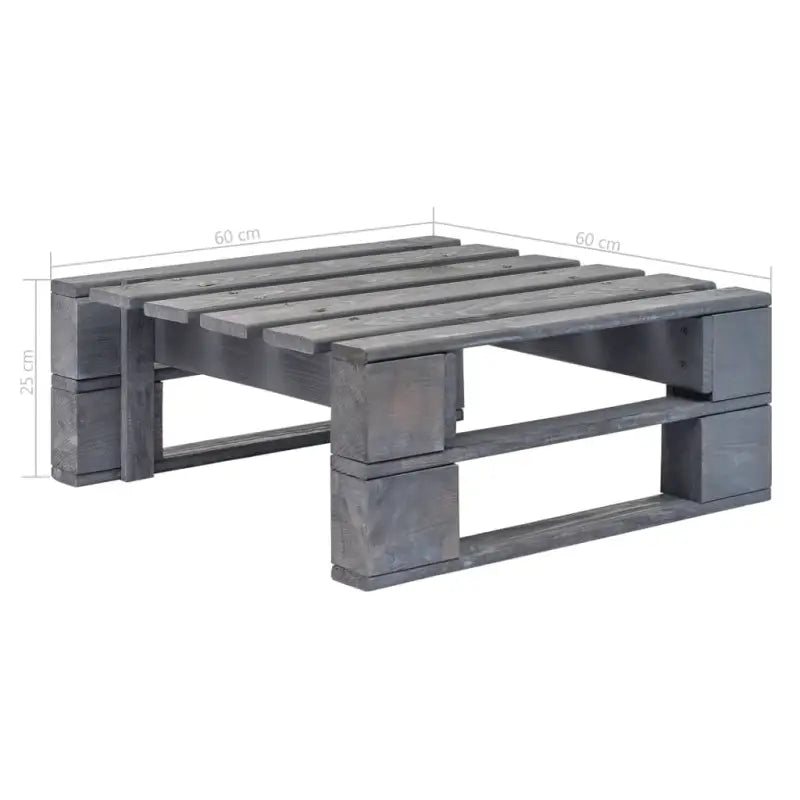 Pallet tuinpoef van geïmpregneerd grenenhout voor rustiek tuinplezier - Tuinpoefs