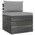 Pallet tuinset van massief grenenhout met comfortabele kussens - Tuinsets