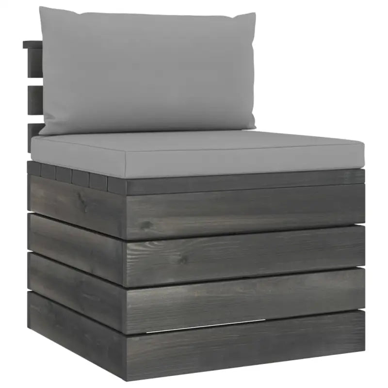 Pallet tuinset van massief grenenhout met comfortabele kussens - Tuinsets