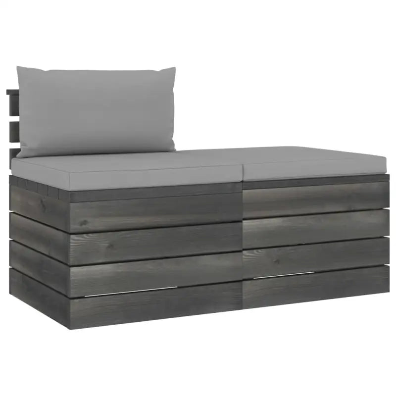 Pallet tuinset van massief grenenhout met comfortabele kussens - Tuinsets