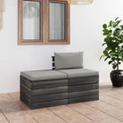 Pallet tuinset van massief grenenhout met comfortabele kussens - Tuinsets