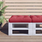 Palletkussen voor een frisse uitstraling en behoud van oorspronkelijke vorm - Wijnrood / 60 x 60 x 12 cm / 1