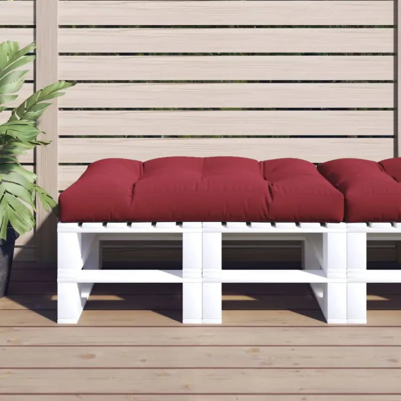 Palletkussen voor een frisse uitstraling en behoud van oorspronkelijke vorm - Wijnrood / 120 x 80 x 12 cm / 1