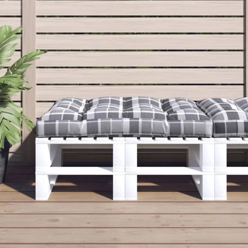 Palletkussen voor een frisse uitstraling en behoud van oorspronkelijke vorm - Grijs ruitpatroon / 120 x 80 x 12 cm / 1