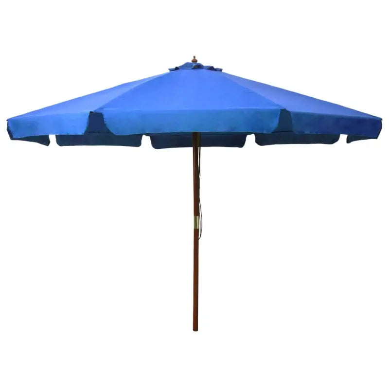 Parasol met houten paal voor schaduw en buiten genieten - Azuurblauw / 1 - Parasols en zonneschermen
