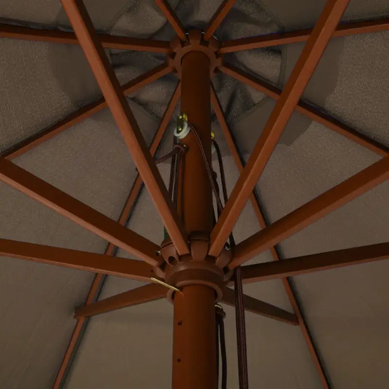 Parasol met houten paal voor schaduw en buiten genieten - Parasols en zonneschermen