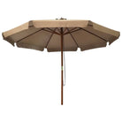 Parasol met houten paal voor schaduw en buiten genieten - Parasols en zonneschermen