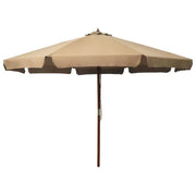 Parasol met houten paal voor schaduw en buiten genieten - Parasols en zonneschermen