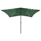 Parasol met stalen paal voor bescherming tegen zon en vochtigheid - Groen / 1 - Parasols en zonneschermen