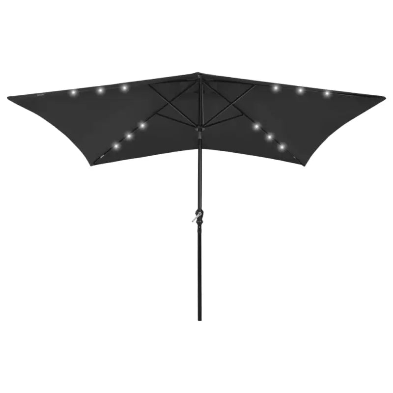 Parasol met stalen paal voor bescherming tegen zon en vochtigheid - Zwart / 1 - Parasols en zonneschermen