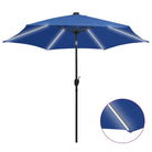 Parasols met aluminium paal voor vlakke ondergrond en UV-bescherming - Blauw / 1 - Parasols en zonneschermen