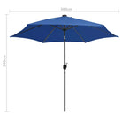 Parasols met aluminium paal voor vlakke ondergrond en UV-bescherming - Parasols en zonneschermen