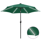 Parasols met aluminium paal voor vlakke ondergrond en UV-bescherming - Groen / 1 - Parasols en zonneschermen
