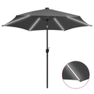 Parasols met aluminium paal voor vlakke ondergrond en UV-bescherming - Antraciet / 1 - Parasols en zonneschermen