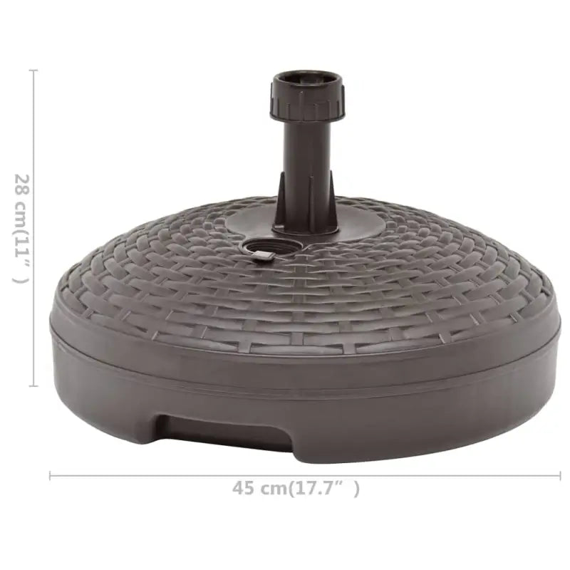 Parasolvoet met rattan patroon gevuld met zand of water voor stabiliteit - Parasolvoeten