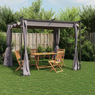 Partytent en prieël met stabiele stalen constructie - Antraciet / 3 x 3 m / 1 - Partytenten & prieëlen