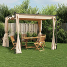 Partytent en prieël met stabiele stalen constructie - Crème / 3 x 3 m / 1 - Partytenten & prieëlen