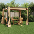 Partytent en prieël met stabiele stalen constructie - Taupe / 3 x 3 m / 1 - Partytenten & prieëlen