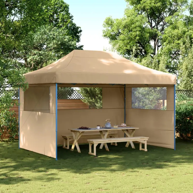 Partytent met 600d Oxford stof voor buitenactiviteiten - Beige / 1 / met 3 zijwanden - Partytenten & prieëlen