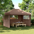 Partytent met 600d Oxford stof voor buitenactiviteiten - Bruin / 1 / met 3 zijwanden - Partytenten & prieëlen