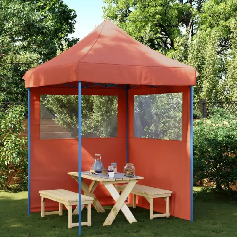 Partytent met 600d Oxford stof voor buitenevenementen en feesten - Terracotta / 1 / met 2 zijwanden - Partytenten &