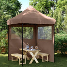 Partytent met 600d Oxford stof voor buitenevenementen en feesten - Bruin / 1 / met 2 zijwanden - Partytenten & prieëlen