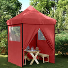 Partytent met 600d Oxford stof voor buitenevenementen en feesten - Bordeauxrood / 1 / met 4 zijwanden - Partytenten &