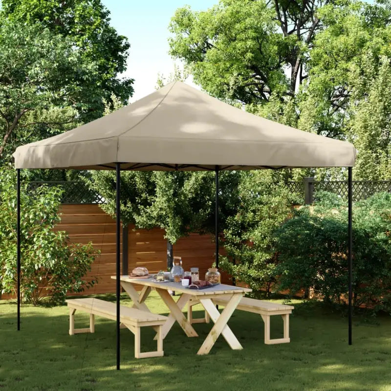 Partytent met roestvrij stalen frame voor buiten en tuinactiviteiten - Taupe / 1 / Zonder zijwand - Partytenten &