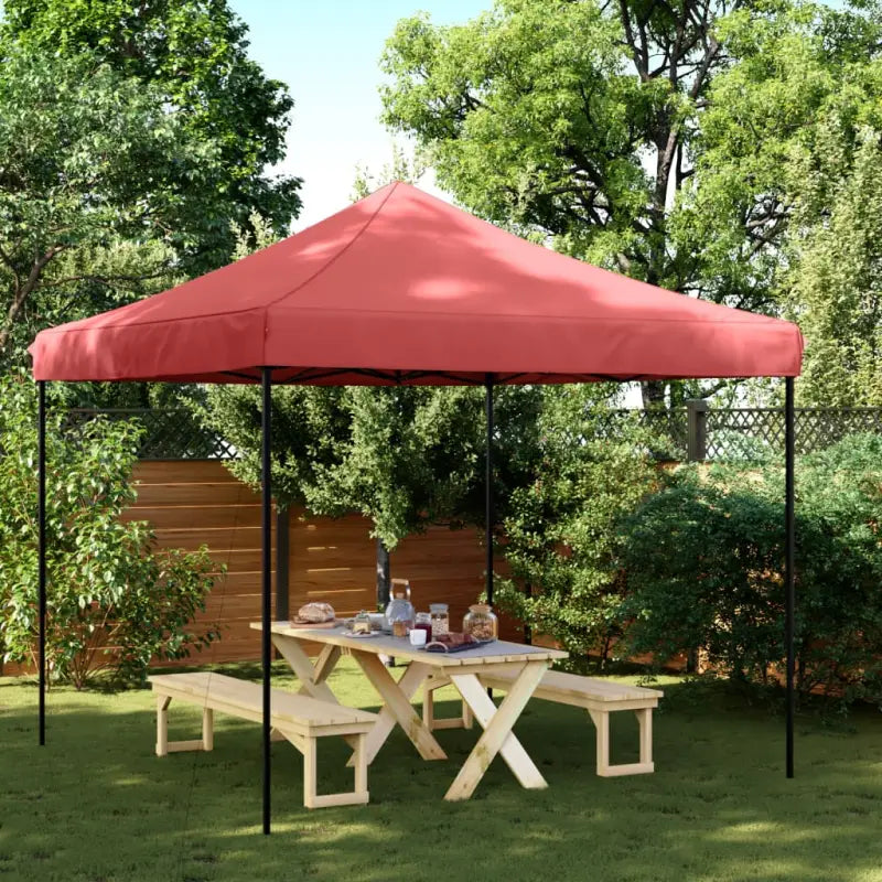 Partytent met roestvrij stalen frame voor buiten en tuinactiviteiten - Bordeauxrood / 1 / Zonder zijwand - Partytenten