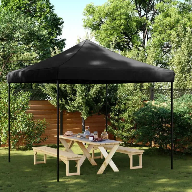 Partytent met roestvrij stalen frame voor buiten en tuinactiviteiten - Zwart / 1 / Zonder zijwand - Partytenten &