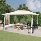 Partytenten en prieëlen met Dubbel Dak voor schaduw en privacy - Crème / 3 x 4 m / 1 - Partytenten & prieëlen
