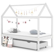 Peuter- en kinderbed met lade van massief grenenhout in boomhutstijl - Peuter- & kinderbedden