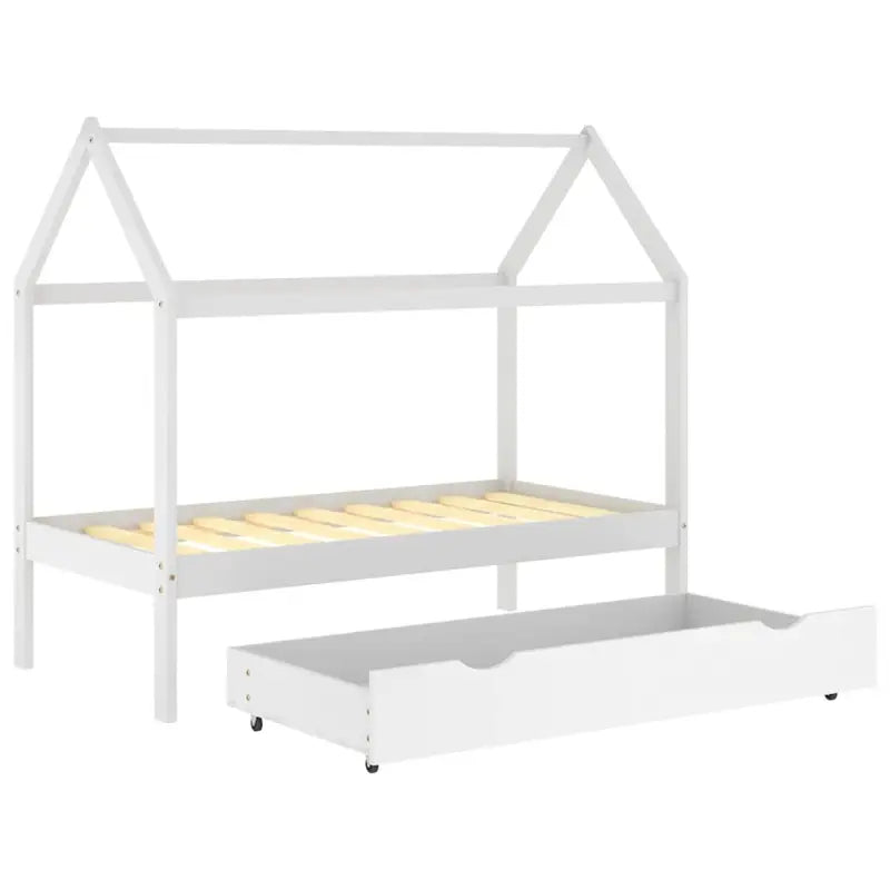 Peuter- en kinderbed met lade van massief grenenhout in boomhutstijl - Peuter- & kinderbedden