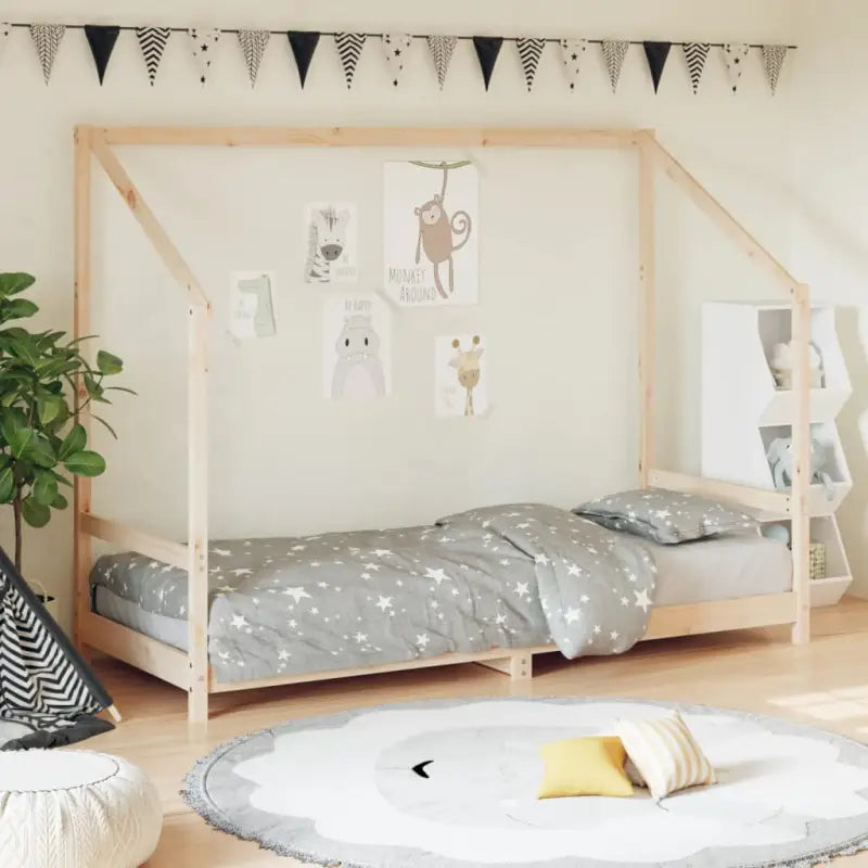 Peuter en Kinderbed met massief grenenhout voor een natuurlijke slaapkamer - Peuter- & kinderbedden