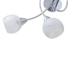 Plafondlamp met glazen behuizing en chromen afwerking voor moderne kamers - Plafondlampen
