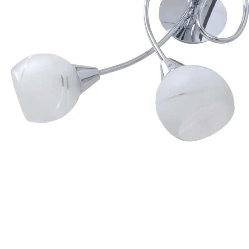 Plafondlamp met glazen behuizing en chromen afwerking voor moderne kamers - Plafondlampen