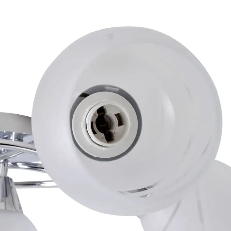 Plafondlamp met glazen behuizing en chromen afwerking voor moderne kamers - Plafondlampen