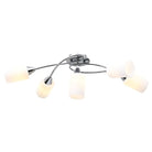 Plafondlamp met glazen behuizing en chromen afwerking voor moderne kamers - 1 / Cilinder - Plafondlampen