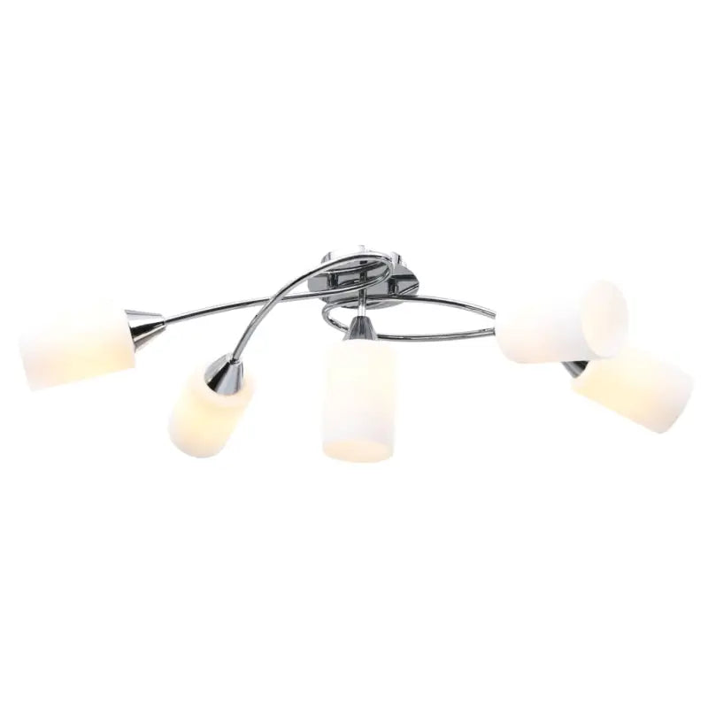 Plafondlamp met glazen behuizing en chromen afwerking voor moderne kamers - 1 / Cilinder - Plafondlampen