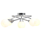 Plafondlamp met glazen behuizing en chromen afwerking voor moderne kamers - 1 / Bol - Plafondlampen