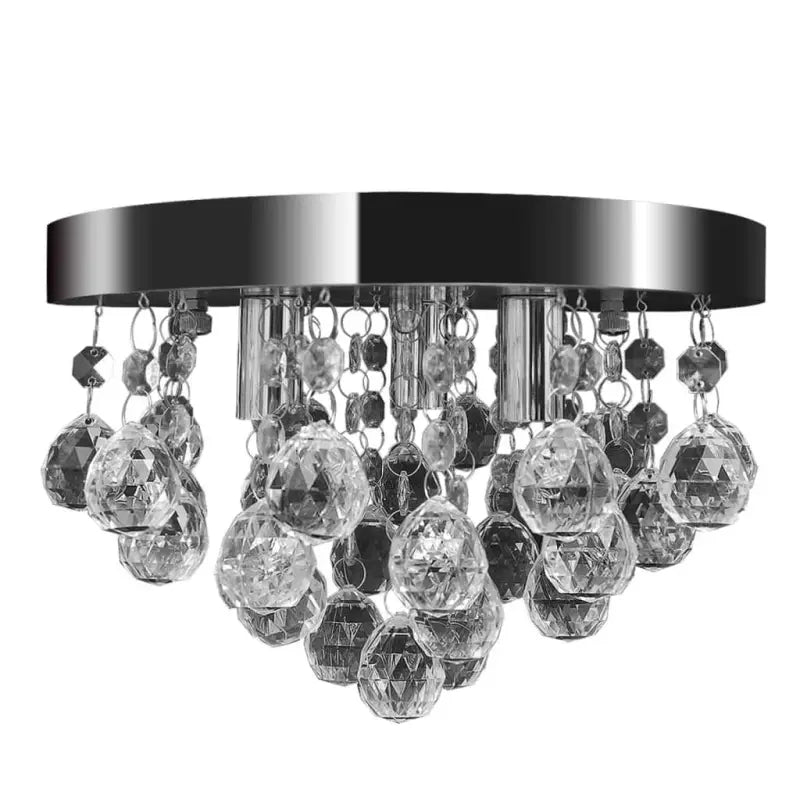 Plafondlamp met smoky zwarte kralen voor een chique uitstraling - Chroom / 1 - Lampen