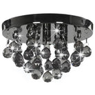 Plafondlamp met smoky zwarte kralen voor een chique uitstraling - Lampen
