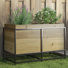 Plantenbak biedt duurzaamheid met massief grenenhout voor tuin of balkon - geïmpregneerd grenenhout / 80 x 40 x 50 cm