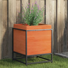 Plantenbak biedt duurzaamheid met massief grenenhout voor tuin of balkon - wasbruin grenenkleurig / 40 x 40 x 50 cm / 1